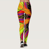 漫画マンダラフラワーオレンジパープルとレッド レギンス (裏面)