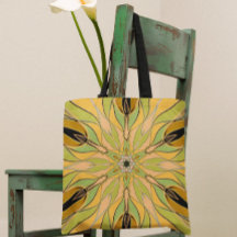 漫画マンダラフラワーグリーン黄色とオレンジ