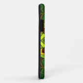 漫画マンダラフラワーグリーン黄色とオレンジ Case-Mate iPhoneケース (裏面/右)