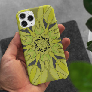 漫画マンダラフラワーグリーン iPhone 11 ケース