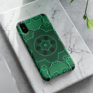 漫画マンダラフラワーグリーン iPhone 11 ケース