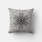 漫画マンダラフラワーグレー クッション (正面)