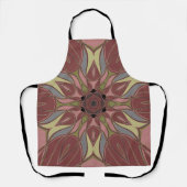 漫画マンダラフラワーピンクと黄色 エプロン (正面)