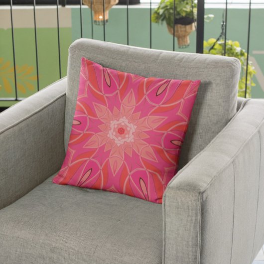 漫画マンダラフラワーピンク クッション