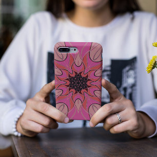 漫画マンダラフラワーピンク iPhone 11 ケース