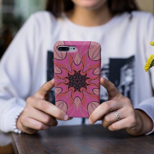 漫画マンダラフラワーピンク Case-Mate iPhoneケース