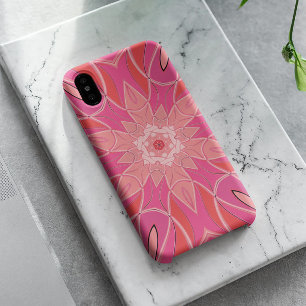 漫画マンダラフラワーピンク iPhone 11 ケース