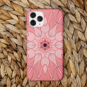 漫画マンダラフラワーピンク iPhone 11 ケース