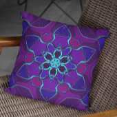 漫画マンダラフラワーブルーとパープル クッション