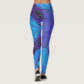 漫画マンダラフラワーブルーとパープル レギンス (裏面)