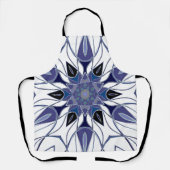 漫画マンダラフラワーブルーパープルとホワイト エプロン (正面)