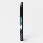 漫画マンダラフラワーブルーパープルブラックとホワイト Case-Mate iPhoneケース (裏面/左)