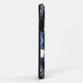 漫画マンダラフラワーブルーパープルブラックとホワイト Case-Mate iPhoneケース (裏面/右)