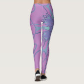 漫画マンダラフラワー紫と青 レギンス (裏面)