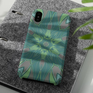 漫画マンダラフラワー緑と青 iPhone 11 ケース