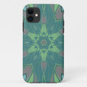 漫画マンダラフラワー緑と青 Case-Mate iPhoneケース (裏面)