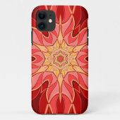 漫画マンダラフラワー赤とオレンジ Case-Mate iPhoneケース (裏面)