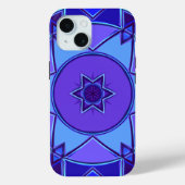 漫画マンダラブルーと紫 Case-Mate iPhoneケース (裏面)