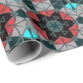 漫画マンダラブルーレッドとブラック ラッピングペーパー (ロールコーナー)