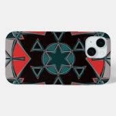 漫画マンダラブルーレッドとブラック Case-Mate iPhoneケース (裏面 (横))
