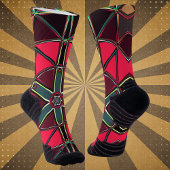 漫画マンダラレッドとグリーン ソックス