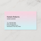 漫画メイドクリーニングサービスパステルピンクブルー 名刺 (裏面)