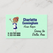 漫画メイドハウスクリーニングの名刺 名刺 (正面)