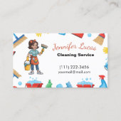 漫画メイドハウス清掃サービス 名刺 (正面)