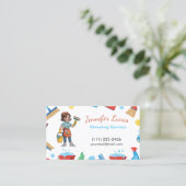 漫画メイドハウス清掃サービス 名刺 (スタンド正面)