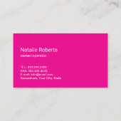 漫画メイドブラック&ピンクハウス清掃サービス 名刺 (裏面)