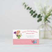 漫画メイド清掃サービス 名刺 (スタンド正面)