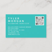 漫画モダンの女性清掃員 名刺 (裏面)