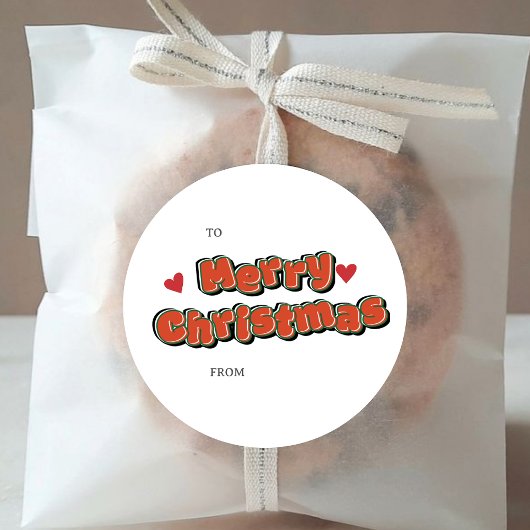 漫画モダンスタイルメカラフルリークリスマス ラウンドシール