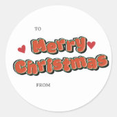 漫画モダンスタイルメカラフルリークリスマス ラウンドシール (正面)