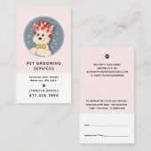 漫画モダンペットグルーミング付き/アポイントメント 名刺 (正面/裏面)