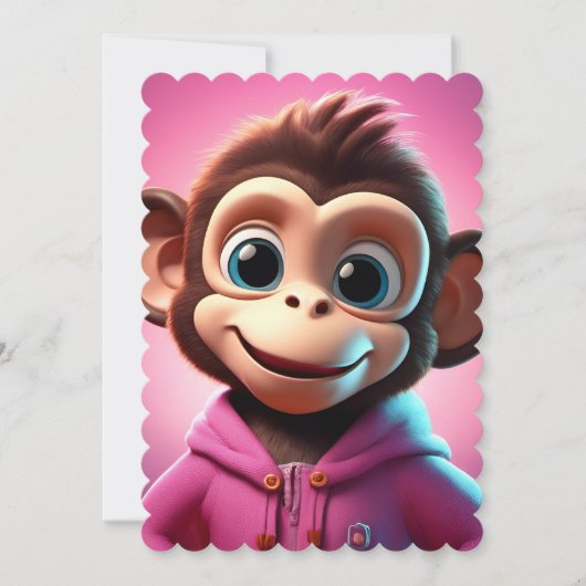 漫画モンキーフラットノートカード ノートカード (正面)