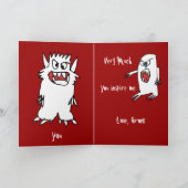 漫画モンスターのサンキューカード サンキューカード (内部)