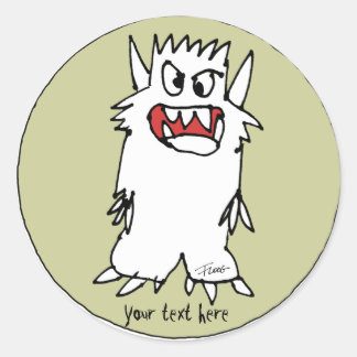 漫画モンスターのパーソナライズな円形のステッカー ラウンドシール