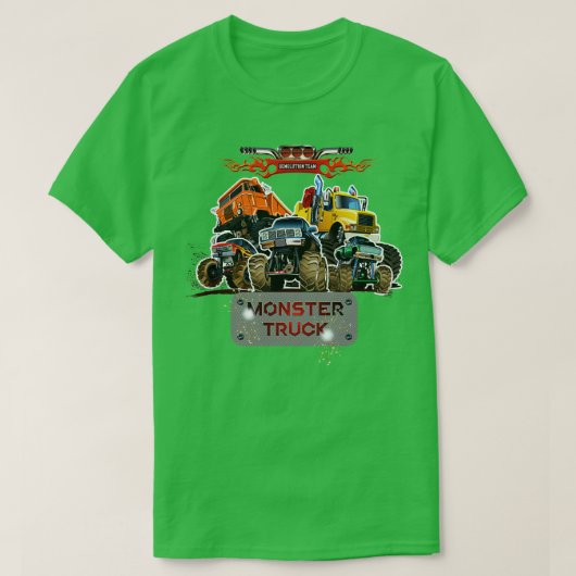 漫画モンスタートラック Tシャツ (デザイン正面)