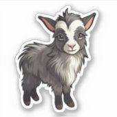 漫画ヤギイラストレーション シール (正面)