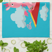 漫画ユニコーンの魔法カーペットキッチンタオル キッチンタオル (折り畳み)