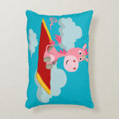 漫画ユニコーンの魔法カーペットライドアクセントピロー アクセントクッション (正面(垂直))