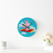 漫画ユニコーンの魔法カーペットライドウォールクロック ラウンド壁時計 (ホーム)