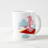 漫画ユニコーンの魔法カーペットライドジャンボマグ ジャンボコーヒーマグカップ (正面右)