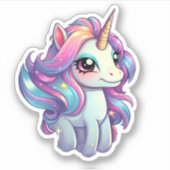 漫画ユニコーンイラストレーション シール (正面)