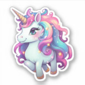 漫画ユニコーンイラストレーション シール (正面)