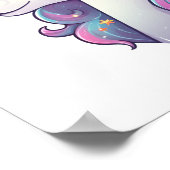 漫画ユニコーンイラストレーション ポスター (角)