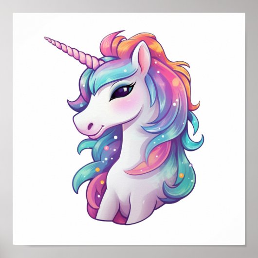 漫画ユニコーンイラストレーション ポスター (正面)