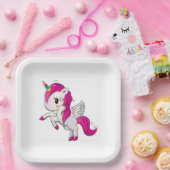 漫画ユニコーン ペーパープレート (パーティー)