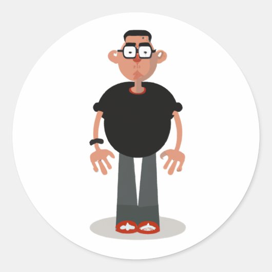 漫画ユニークのキャラクター ラウンドシール (正面)